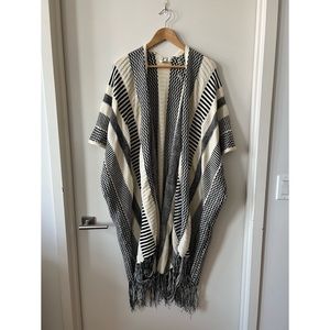 PPLA Woven Long Oversized Shrug Cardigan